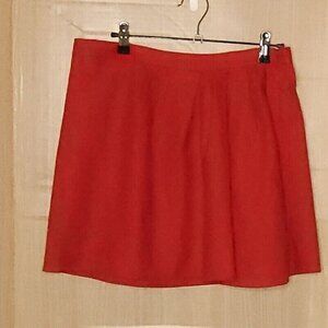 J. Crew Womens Red Wool Blend A Line Mini Skirt 4
